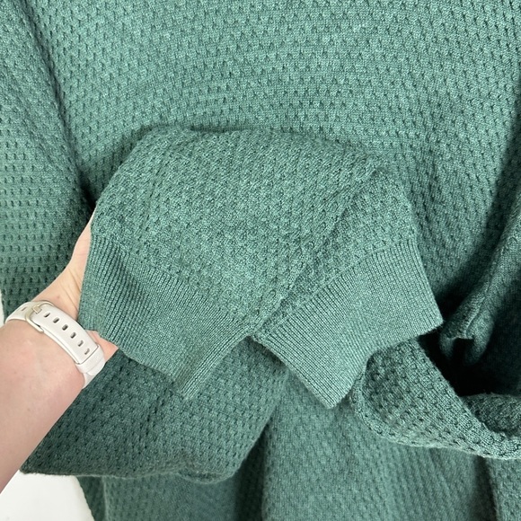 NEW Nordstrom Popcorn Stitch Sweater Size XXL Green Knit 2021 2XL Pullover Top - Picture 5 of 10